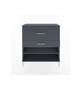 Arges Şifonyer Tek Raflı 2 Çekmeceli 88x30x96 Antrasit-Antrasit