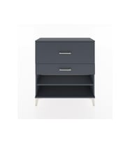 Arges Şifonyer Tek Raflı 2 Çekmeceli 88x30x96 Antrasit-Antrasit