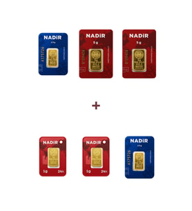 Nadir Gold 24 Ayar 17 Gram Altın (2 Ad 5 Gram Altın + 2 Ad 2,5 Gram Altın + 2 Ad 1 Gram Altın )