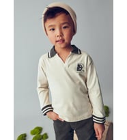 Mayoral Erkek Çocuk Yakalı Sweatshirt Bej