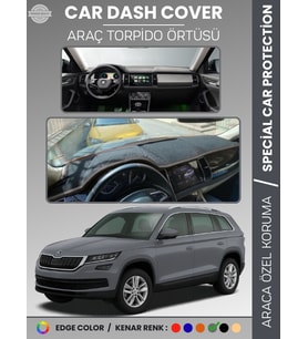 SKODA KODIAQ (2017-2022) Torpido Örtüsü Ön Göğüs Halı Torpido Koruma Birebir Uyum Kaymaz UV Koruma