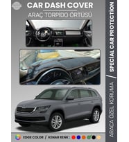 SKODA KODIAQ (2017-2022) Torpido Örtüsü Ön Göğüs Halı Torpido Koruma Birebir Uyum Kaymaz UV Koruma