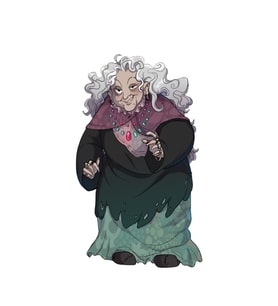 Grandma On The Adams Family Cartoon Tablo Ahşap Poster Dekoratif