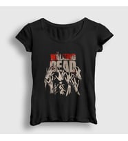 Presmono Kadın Siyah Rising The Walking Dead T-Shirt 390482tt