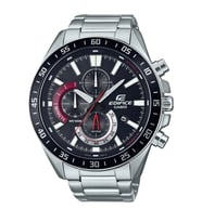 Casio Efv-620D-1A4 Çelik Kasa Çelik Kordon Kronometreli Takvimli Erkek Kol Saati (Gümüş)