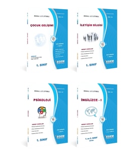 Egem Eğitim Yayınları Açık Öğretim Çocuk Gelişimi 1.sınıf Güz 1,dönem Konu Ve Soru Set (Çok Renkli)