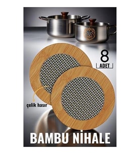 ModaCar 8 ADET  Bambu Çelik Telli Nihale Falper Design 719372