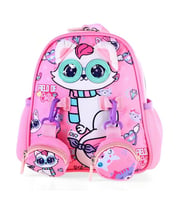Ccskids Anaokulu Çantası Kedili Pembe Kod:51755 Okul Çantası