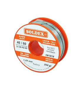 40-60 Lehim Teli 200 Gr 1.6 Mm- Sn:40 / Pb:60