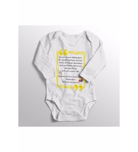 Unisex Bebek Beyaz Benim Canım Babacığım Doğum Günü Hediyesi Baskılı Zıbın