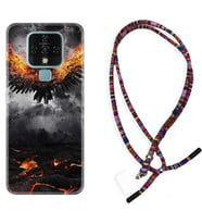 Tecno Camon 16 18P Pova Kılıf Boyun Asklı Rasta Silikon Ateş Kartalı 1766