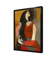 Oturan Kadın Pablo Picasso Çerçeveli Mdf Tablo