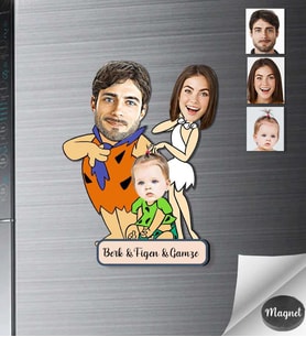 Kişiye Özel Aile Ahşap Magnet 22