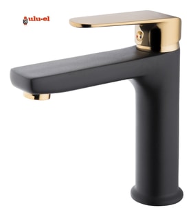 ulu-el Sabit Lavabo Bataryası Çeşme Musluk (Siyah)