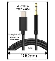 VİVO V29 5G V29 Lite V29 Pro V29e Aux Kablo Type C Aux Kablo Dac Çipli örgü Tak Çalıştır
