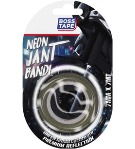 Tape Beyaz Neon Jant Bandı UNI EN12899 Sertifikalı En:7mm Boy:7mt