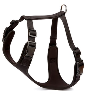 Doggie Havalı Dokumadan El Yapımı Köpek Göğüs Tasması XL-2,5x65-75cm - Black