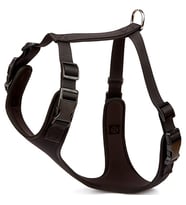 Doggie Havalı Dokumadan El Yapımı Köpek Göğüs Tasması XL-2,5x65-75cm - Black