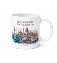Şehrimin Manzarası Kolajlı Kişiye Özel Kupa Bardak Hediye