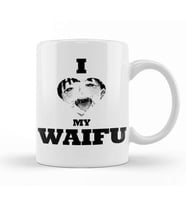 Hentai I Love My Waifu Black Kupa Bardak Porselen