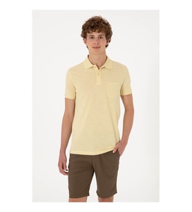 U.S. Polo Assn. Kalımnosıy025 Bej Erkek Polo Yaka T-shirt 2102651