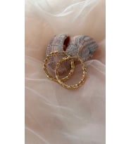 14 K kararmaz halka küpe