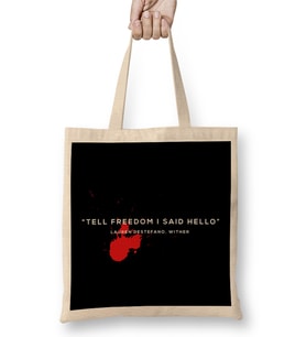 Dystopian Tell Freedom I Said Hello Quote Bez Çanta Uzun Saplı