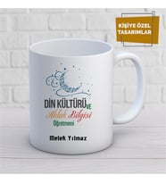 Kişiye Özel İsim Yazılabilir Din Kültürü Ve Ahlak Bilgisi Öğretmeni Kupa Bardak