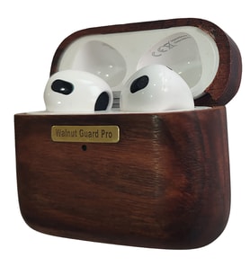 Kişiye Özel Ahşap Airpods 3. Nesil Kılıf Walnut Guard Pro Ahşap Kılıf (Ceviz Rengi)