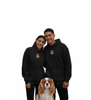 Sevgililer Günü Cavalier King Charles Spaniel Köpek Figürlü Çift Hoodie Kombini – Şehir Stili