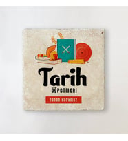 Kişiye Özel Tarih Öğretmenlerine Özel İsimli Bardak Altlığı