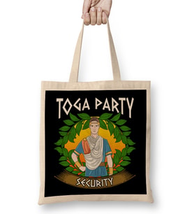 Toga Party Security Guard Funny Fraternity Party Bez Çanta Uzun Saplı