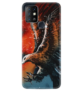 INFINIX Hot 8 9 10 11S Hot 10 Play 10T Kılıf Desemli Silikon Kartal Uçarken 1718