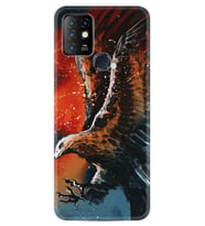 INFINIX Hot 8 9 10 11S Hot 10 Play 10T Kılıf Desemli Silikon Kartal Uçarken 1718