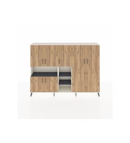 Arges Dolap 13 Raflı 7 Kapaklı 220x30x163 Aytaşı-Çam/Antrasit