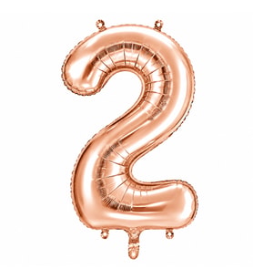 2 Rakam Folyo Balon Rose Gold Rengi (76 cm)