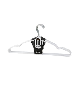 BEYAZ 10PCS SİLİKON KAPLAMALI METAL ELBİSE ASKISI 40CM (4915)