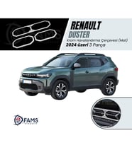Renault Duster Krom Havalandırma Çerçevesi 2024 üzeri 3 Prç P.Çelik (Mat)