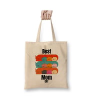 Best Mother Ever Cat Anneler Günü Beyaz Bez Çanta Uzun Saplı Alışveriş Çantası Plaj Çantası