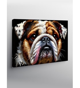Kanvas Tablo Üzgün Bulldog Portresi