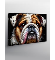 Kanvas Tablo Üzgün Bulldog Portresi