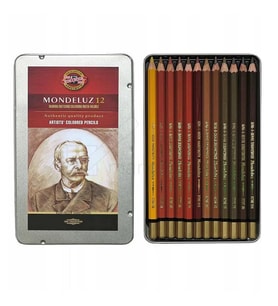 Koh-i-Noor Mondeluz Aquarell Sulu Boya Kalem Seti 12li Brown Line
