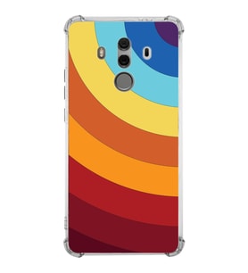 PrintiFy Huawei Mate 10 Pro Uyumlu Köşe Korumalı Renk Cümbüşü A Tasarımlı Şeffaf Silikon Kılıf