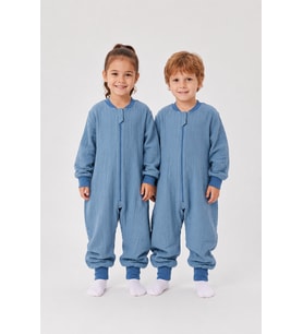Çocuk Uyku Tulumu Dört Mevsim 1-8 Yaş Unisex Uzun Kollu 1 Tog %100 Pamuk Müslin