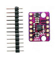 Lsm6ds3 İvme Ölçer Jiroskop Sensör Modülü 6 Eksen 16 Bit Adc I2c Spi Yön Pozisyon Dönme Eğim Hareket