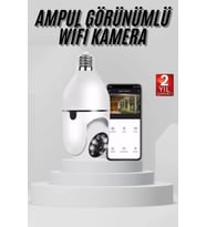 Wifi Güvenlik Kamerası 360 Derece Dönebilen Harekete Duyarlı Gece Görüşlü Ampul