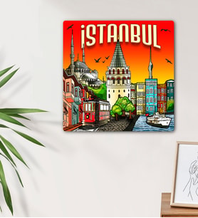 İstanbul Tasarımlı Mdf Duvar Tablosu