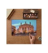 Lviv Opera ve Bale Tiyatrosu Tasarımı 240 parça Ahşap Puzzle Ahşap Kutuda MP01411