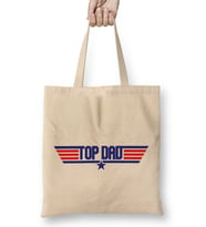 Fathers Day Top Dad Top Gun Logo Bez Çanta Uzun Saplı