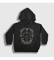 Presmono Unisex Çocuk Siyah Sagittarius Zodiac Hediye Yay Burcu Kapüşonlu Sweatshirt 529491tt